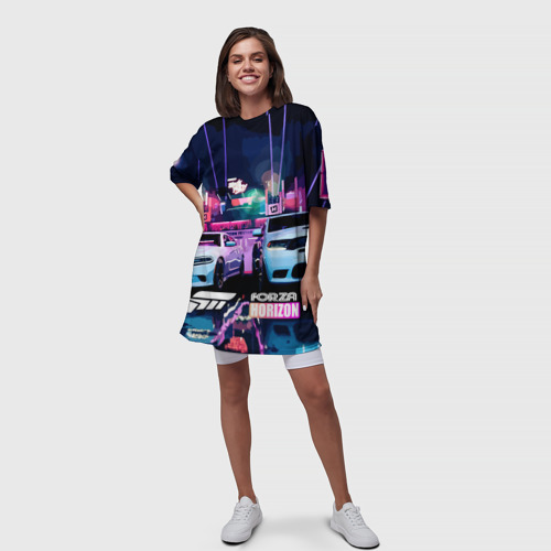 Платье-футболка 3D Forza horizon арт, цвет 3D печать - фото 5