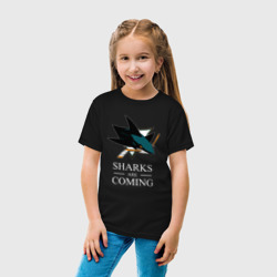 Детская футболка хлопок Sharks are coming, Сан-Хосе Шаркс San Jose Sharks - фото 2