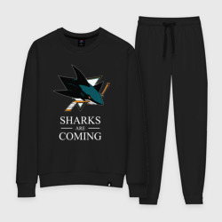 Женский костюм хлопок Sharks are coming, Сан-Хосе Шаркс San Jose Sharks