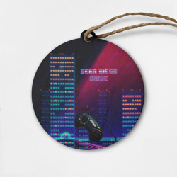 Деревянная игрушка круг Sega mega Drive