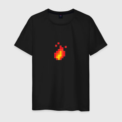 Мужская футболка хлопок 8 Bit Digital Fire
