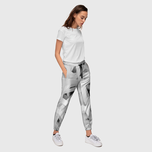 Женские брюки 3D с принтом БЕЛЫЙ АРХИТЕКТОР, вид сбоку #3