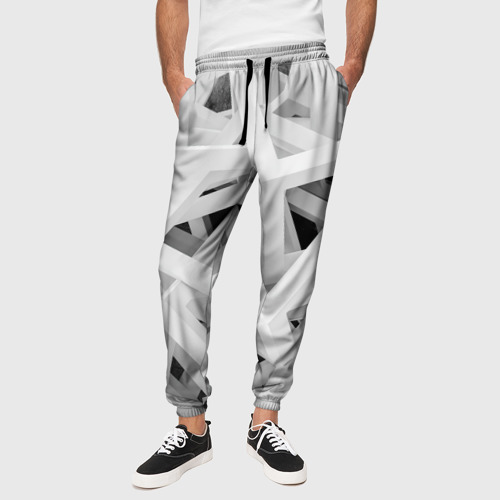 Мужские брюки 3D Белый архитектор, цвет 3D печать - фото 4