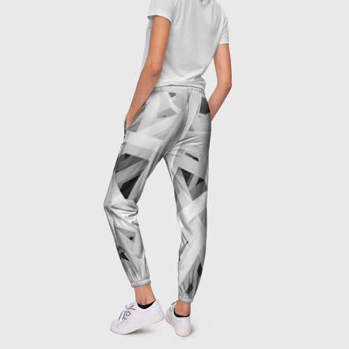 Женские брюки 3D с принтом БЕЛЫЙ АРХИТЕКТОР, вид сзади #2