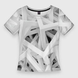 Женская футболка 3D Slim Белый архитектор