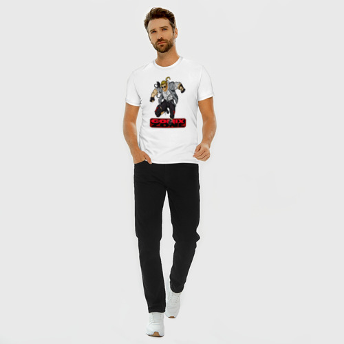Мужская футболка хлопок Slim Sega comix, цвет белый - фото 5