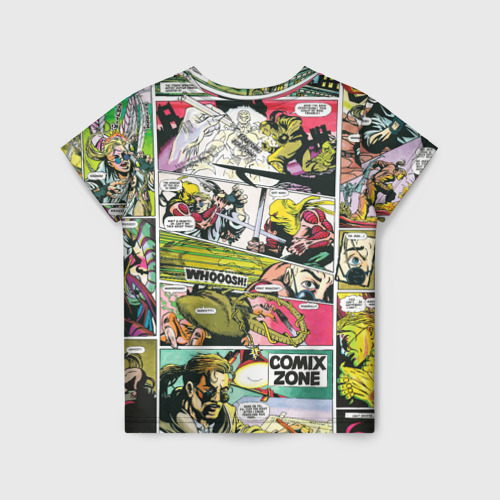 Детская футболка 3D с принтом Comix zone mutants, вид сзади #1