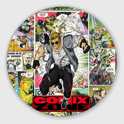 Круглый коврик для мышки Comix zone mutants