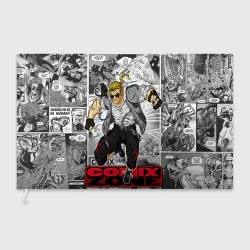 Флаг 3D Gray comix