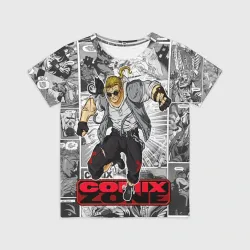 Детская футболка 3D Gray comix