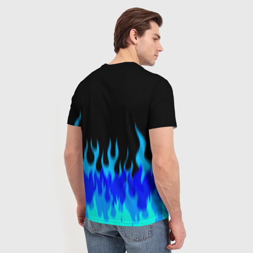 Мужская футболка 3D Volvo размытый огонь, цвет 3D печать - фото 4