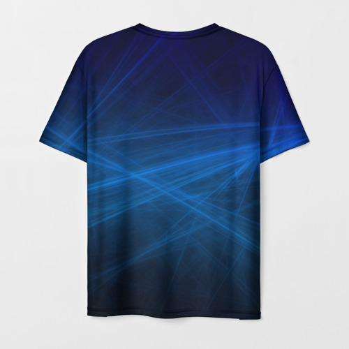 Мужская футболка 3D с принтом [Honda] - Blue, вид сзади #1