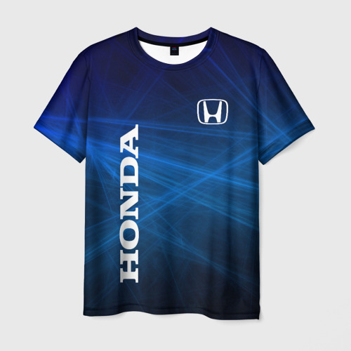 Мужская футболка 3D с принтом [Honda] - Blue, вид спереди #2