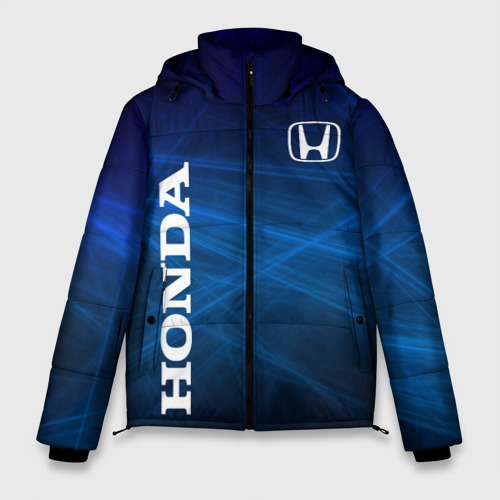 Мужская зимняя куртка с принтом [Honda] - Blue, вид спереди №1