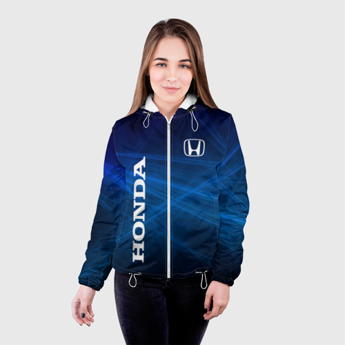 Женская куртка 3D [Honda] - Blue, цвет белый - фото 3