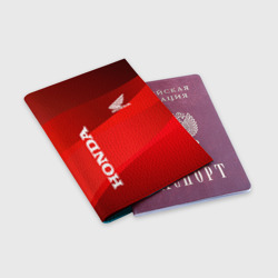 Обложка для паспорта матовая кожа [Honda] - Red - фото 2
