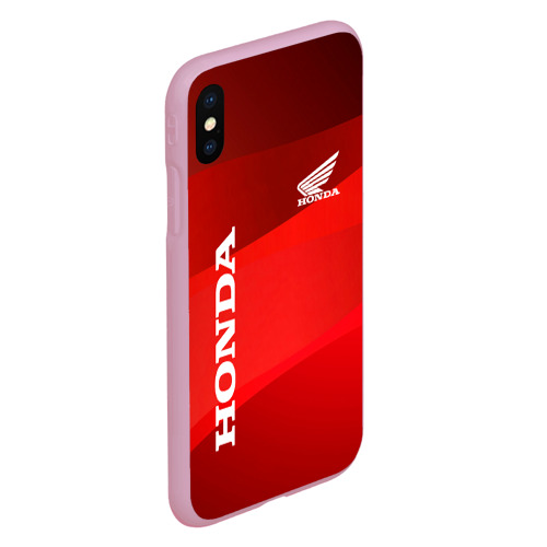 Чехол для iPhone XS Max матовый с принтом [Honda] - Red, вид сбоку #3