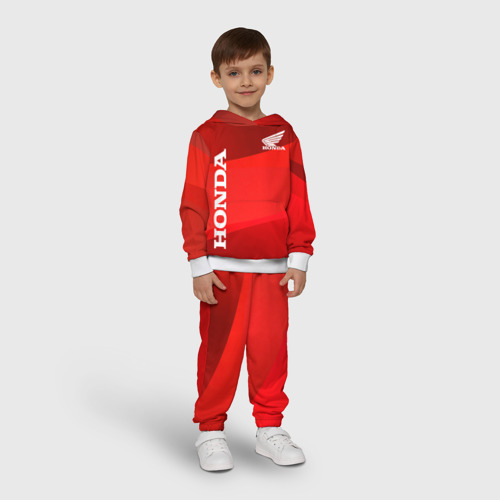 Детский костюм с толстовкой 3D [Honda] - Red, цвет белый - фото 3