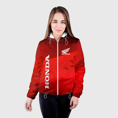 Женская куртка 3D [Honda] - Red, цвет белый - фото 3