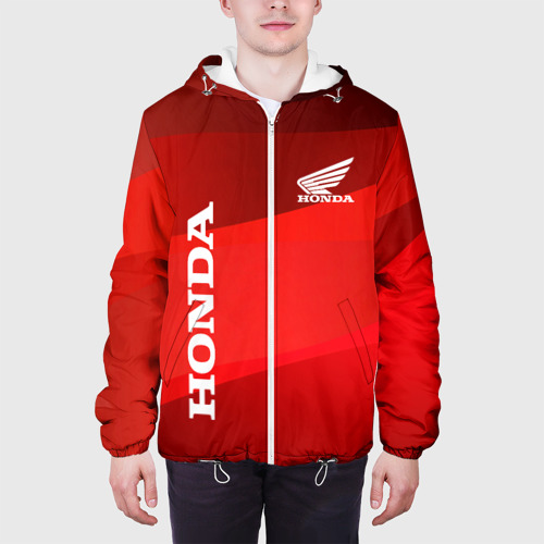 Мужская куртка 3D [Honda] - Red, цвет 3D печать - фото 4