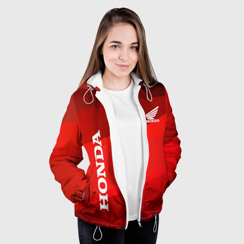 Женская куртка 3D [Honda] - Red, цвет белый - фото 4