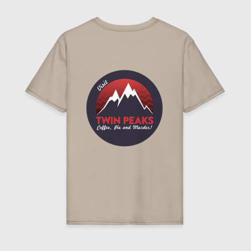 Мужская футболка хлопок Твин Пикс 2022 ltd, цвет миндальный - фото 2