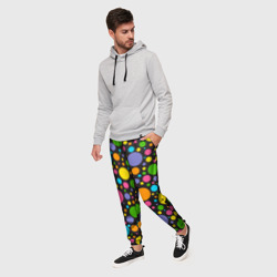 Мужские брюки 3D Радужный горошек - фото 2