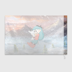 Флаг 3D Хильда с лисенком в снегу - фото 2