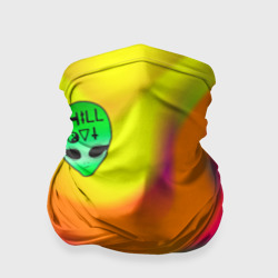 Бандана-труба 3D Chill out зеленый человечек