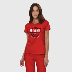 Женская пижама хлопок Miami heat NBA Маями Хит НБА - фото 2