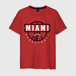 Мужская футболка хлопок Miami heat NBA Маями Хит НБА