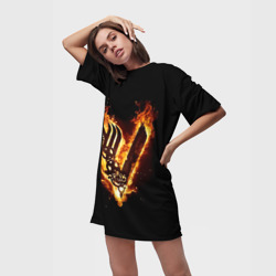 Платье-футболка 3D Викинги: Вальхалла, логотип - фото 2