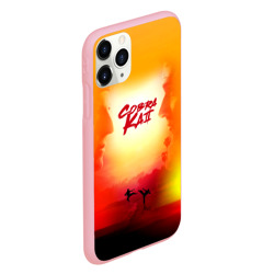 Чехол для iPhone 11 Pro матовый Кобра Кай Закат Градиент Cobra Kai Sun - фото 2