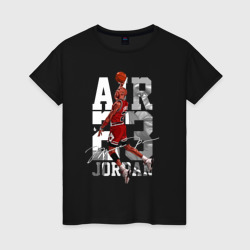 Женская футболка хлопок Майкл Джордан, Chicago Bulls, Чикаго Буллз