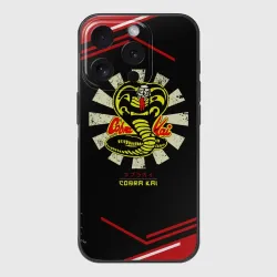 Чехол для iPhone 15 Pro силиконовый с защитой камеры Кобра Кай Сериал Нетфликс Гранж