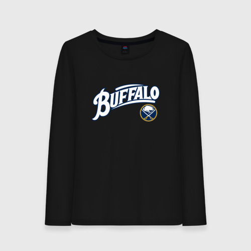 Женский лонгслив хлопок Баффало Сейберз , Buffalo Sabres, цвет черный