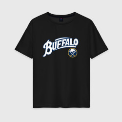 Женская футболка хлопок Oversize Баффало Сейберз , Buffalo Sabres