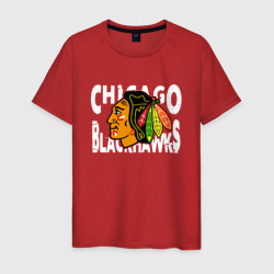 Мужская футболка хлопок Чикаго Блэкхокс, Chicago Blackhawks