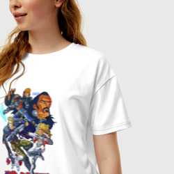 Женская футболка хлопок Oversize Contra hard corps - фото 2