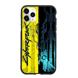 Чехол для iPhone 11 Pro Max матовый CYBERPUNK | 2077 | Логотип