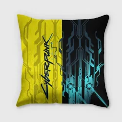Подушка 3D CYBERPUNK | 2077 | Логотип