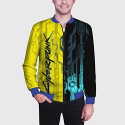 Мужской бомбер 3D CYBERPUNK | 2077 | Логотип - фото 2
