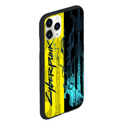 Чехол для iPhone 11 Pro Max матовый CYBERPUNK | 2077 | Логотип - фото 2