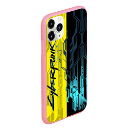 Чехол для iPhone 11 Pro Max матовый Cyberpunk 2077 Логотип - фото 2