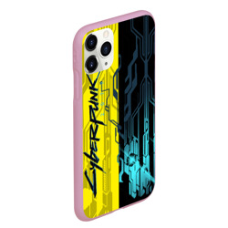 Чехол для iPhone 11 Pro Max матовый Cyberpunk 2077 Логотип - фото 2