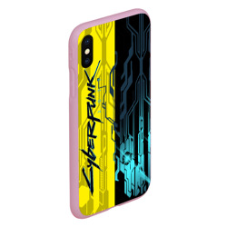 Чехол для iPhone XS Max матовый Cyberpunk 2077 Логотип - фото 2