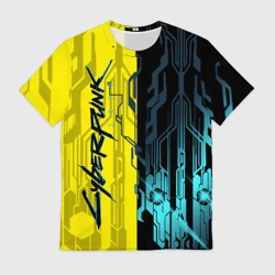 Мужская футболка 3D CYBERPUNK | 2077 | Логотип