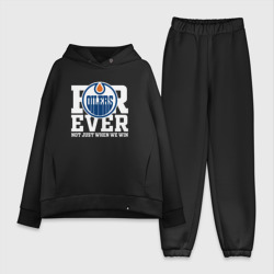 Женский костюм хлопок Oversize Forever not just when We win, Эдмонтон Ойлерз, Edmonton Oilers