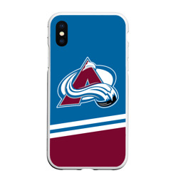 Чехол для iPhone XS Max матовый Colorado Avalanche, Колорадо Эвеланш