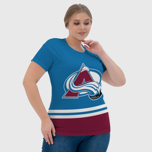 Женская футболка 3D Colorado Avalanche, Колорадо Эвеланш, цвет 3D печать - фото 6